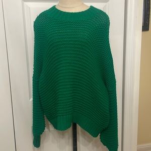 Knit Bright Green Oversized Sweater